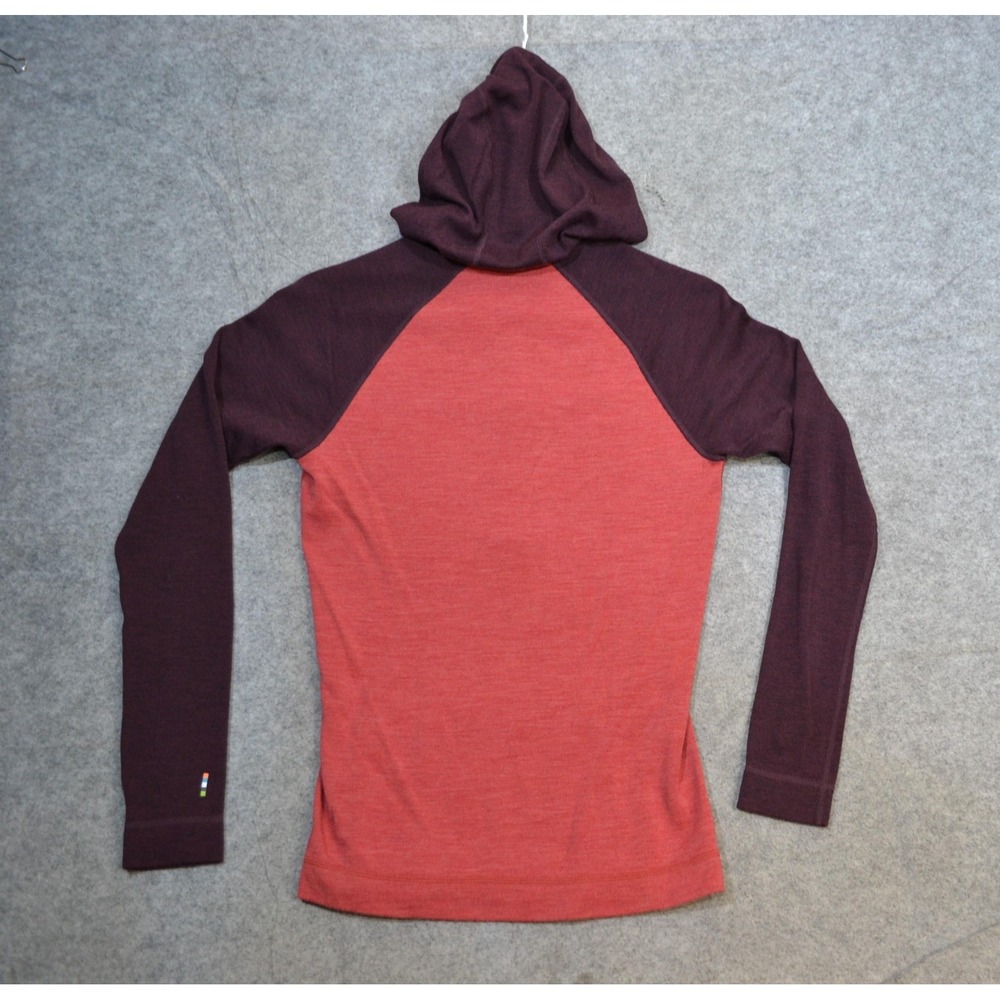 Smartwool Merino 250 Hoodie Womens M Red Purple 1/2 Zip Wool Thermal Layer Top - Picture 11 of 16